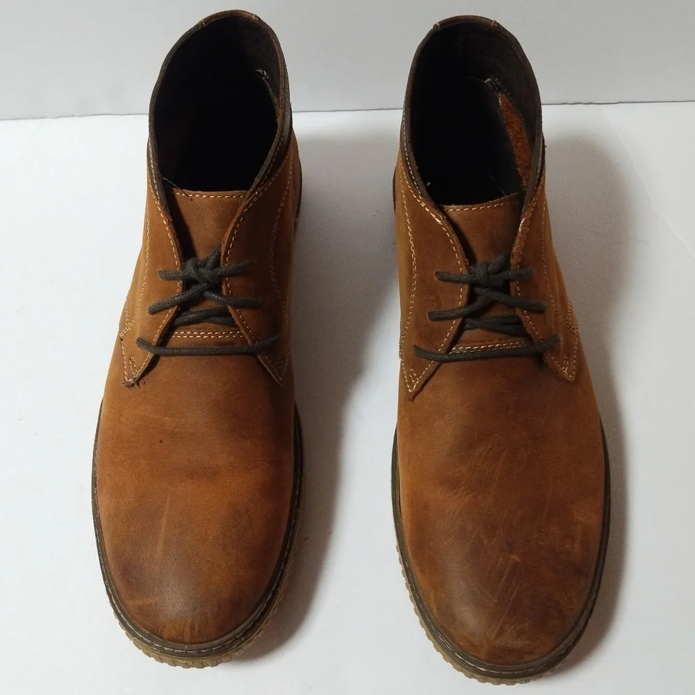 Johnston & Murphy Sheepskin Leather Wallace Chukka Boots Brown Mens 11M
